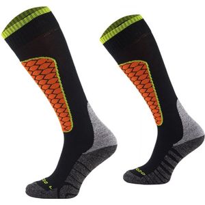 Comodo Skisokken Polycolon SKI1 - Zwart/Oranje - Maat 35-38