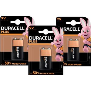 5x stuks Duracell V9 Plus batterij alkaline - Lr61 - Batterijen pack - Blokbatterijen