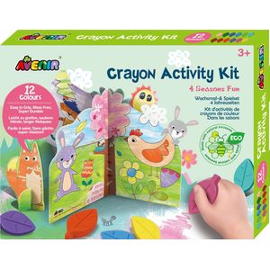 Avenir Crayon Activity Kit: DE 4 SEIZOENEN, bevat 12 kleuren, in doos  21x3x16cm, 3+