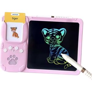 Flash Cards - Praat Kaarten - Montessori - Teken Tablet - Flash Cards - Educatief - Ik Leer - Educatief Speelgoed 5 Jaar - Cadeau Meisje