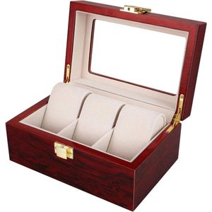 3 Grids Horloge Box Opbergkoffer Organizer - Luxe Sieraden Display Houder voor Mannen en Vrouwen