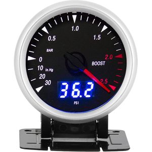 Turbo Manometer 12 V LED 60mm / 2.5in Universele LED Auto Turbo Boost Gauge -30-2.5 BAR LED Indicator Controle - Auto Accessoires