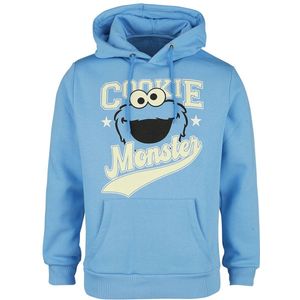 Sesame Street Cookie Monster Heren Trui met capuchon - lichtblauw - S