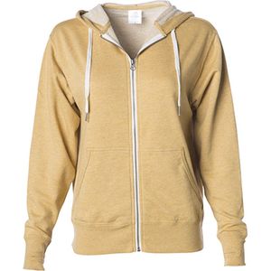 Unisex Zipped Hoodie 'French Terry' met capuchon Golden Wheat - XS