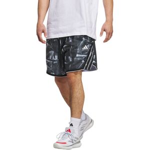 adidas - Crazy Lite AOP - Basketbalshort - Wit - 23 cm