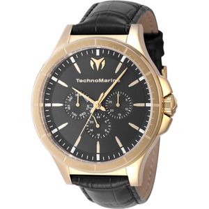 TechnoMarine MoonSun TM-822029 Heren Horloge - Waterdicht - Analoog - Quartz Uurwerk - Roestvrij Staal met grijze Wijzerplaat - 45mm