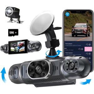 Lexium Dashcam voor auto - Dashcam - Dashcam voor auto voor en achter - Dashcam voor en achter - Dashcam voor en achter draadloos - Dual dashcam
