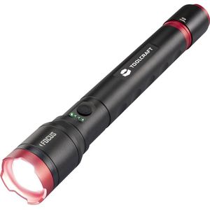 TOOLCRAFT Handlamp werkt op Li-ion oplaadbare batterij of batterijgevoed Verstelbaar, Instelbare puntgrootte, Met strob