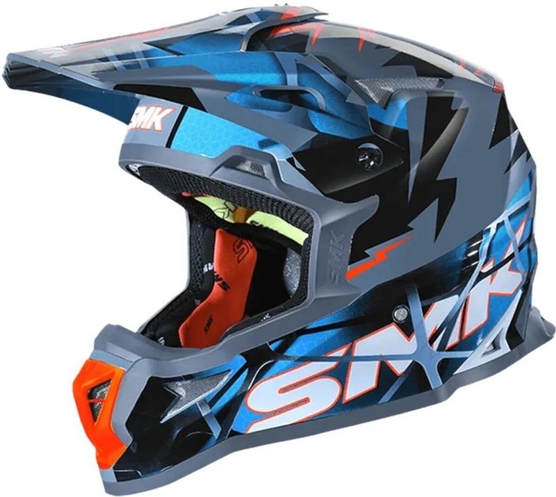SMK - Allterra Fulmine - Crosshelm - Blauw Grijs