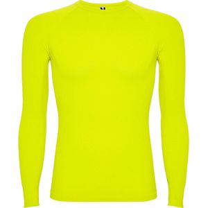 2 Pack Lime Groen thermisch sportshirt met raglanmouwen naadloos model Prime maat XS-S