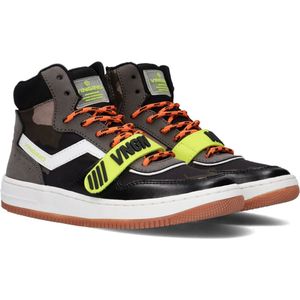 Vingino Rens Mid Velcro Hoge sneakers - Leren Sneaker - Jongens - Groen - Maat 30