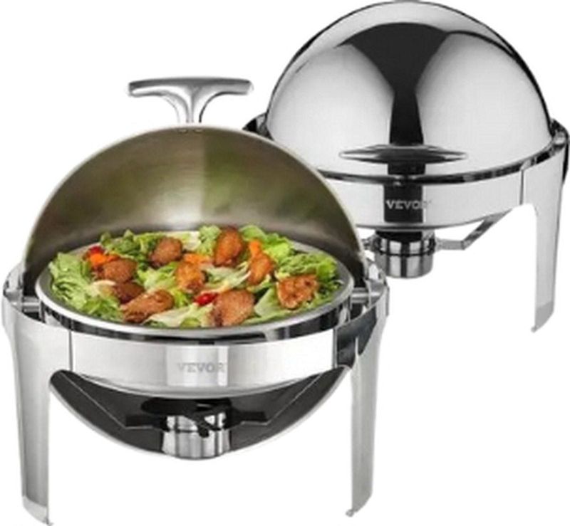 Buffetwarmer - Buffet verwarmer - Voedsel verwarmer - Buffetset - Roestvrijstalen warmhoudcontainer - 2 stuks