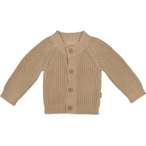 Bess Jongens baby vestje zand Gebreid maat 86