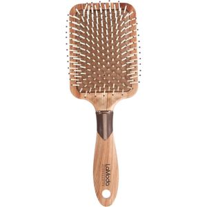 Grote Paddle Borstel met Houteffect en Roze Gouden Accenten voor Nat en Droog Haar
