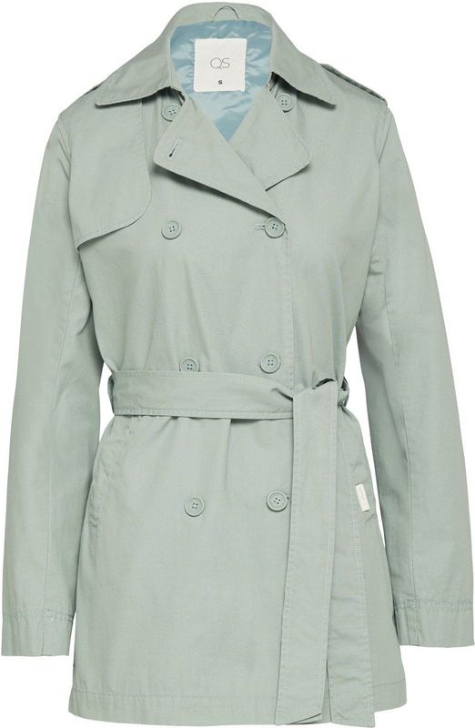 Trenchcoat - Effen - Katoen - Licht Gevoerd