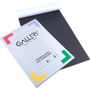 Gallery tekenpapier, zwart, ft 24,5 x 34,5 cm, 120 g/m², blok van 20 vel 10 stuks
