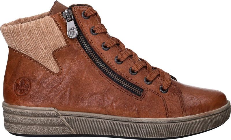 Rieker - Veterboots - Imitatieleer - Gevoerd met Fake Fur - Antistress-voetbed