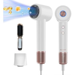 Hoge snelheid haardroger met negatieve ionen - lichtgewicht, stil en geschikt voor thuis en op reis
