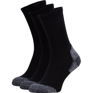 NOMAD - Katoen Wandelsokken Crew - Zwart - 3-pack - Maat 43-46 - Medium Demping - Naadloos