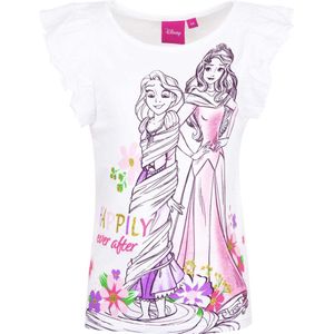 Disney Princess T-shirt - Rapunzel - Wit - Maat (6 jaar)