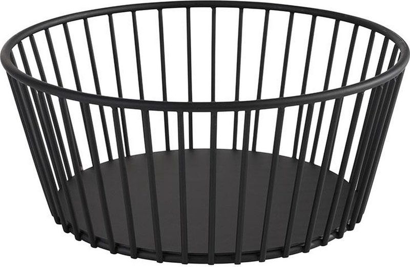 APS - Urban - Opbergmand - Zwart - Ø 20 cm, h: 8,5 cm, gemaakt van metaal