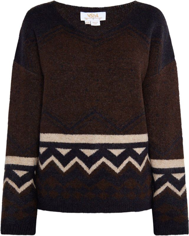 usha - FESTIVAL - Pullover - V-Ausschnitt - Stijlvol Strickmuster