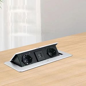 Inklapbaar Inbouwstopcontact - Drievoudige Werkbladcontactdoos - Universele Keuken/Kantoor Toepassing