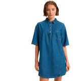 Roxy - Afternoon Skies - Mini Denim Overhemdjurk - Korte Mouw - Dames
