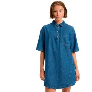 Roxy - Afternoon Skies - Mini Denim Overhemdjurk - Korte Mouw - Dames