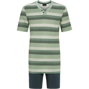 Groene strepen heren shortama - Groen - Maat - 50