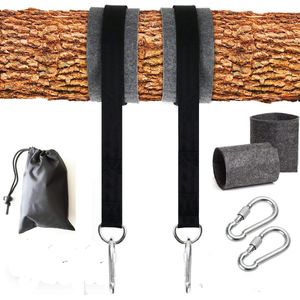 Tree Swing Straps Hanging Set - Hammock with Tree Protection Mats and Carabiner Hooks - Carry Bag Included - Suitable for Hammocks Porch Swings - Holds 400 kg (1.5 m)