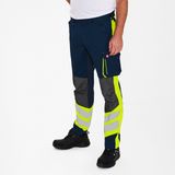 Engel - Cargo Werkbroek - Blue Ink / Hi-vis Yellow - 2870-217