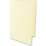 15x stuks blanco kaarten ivoor A6 formaat 21 x 14.8 cm - Scrapbook/uitnodigingen kaarten
