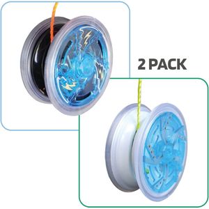2 x Jojo met licht - Yoyo met lichtjes - 2 jojo's lichtgevend - Blauw