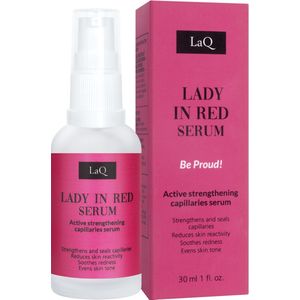 LaQ Lady in Red Serum - Anti Rode Huid Niacinamide Gezichtsserum - Anti-Redness Acne Serum - Vermindert Roodheid & Irritatie - 30ml