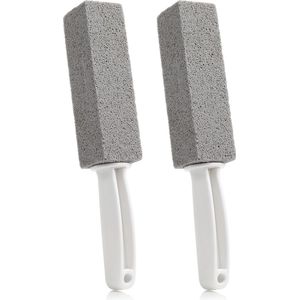 Vaily Toilet Cleaner Cleaning Stone with Handle Environmentally Friendly- Natural Cleaning Brushes- Pack of 2 .