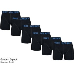 Gaubert - Heren Boxershorts 6-pack - zwart - premium katoen - Maat XXL