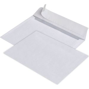 SOHO Enveloppen C6 – Luxe Enveloppen - Briefomslag – Envelop – Zelfklevende Enveloppen – 50 stuks - 114 x 162 mm – Wit