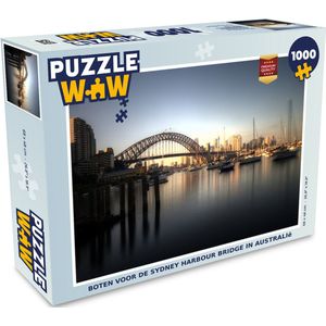 Puzzel Boten voor de Sydney Harbour Bridge in Australië - Legpuzzel - Puzzel 1000 stukjes volwassenen