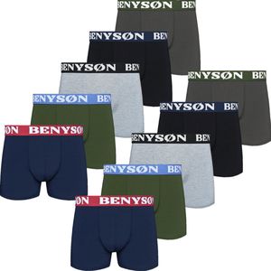 Boxershort Heren | Benyson | 10 Pack | Katoen | Maat XXL | Mix Kleur | Ondergoed Heren | Onderbroeken Heren |