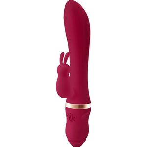 Cupitoys® Tarzan vibrator met rabbit - 22,5cm - Rood - 7 standen - Vibrators voor vrouwen en mannen - Sex toys voor vrouwen en mannen