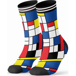 Sock My Feet 3-pack sokken heren 39 42 - duurzaam - naadloos - Mondriaan