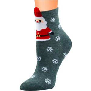 1 paar Kerstsokken met Kerstman - Foute Kerstsokken Unisex (Maat 36-41) - Perfect als Kerstcadeau of Kerst Relatiegeschenk