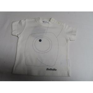 T shirt - Korte mouwen - Unie - Wit - Oog - 3 maand 62