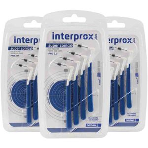 3x Interprox Ragers Plus Super Conical Donkerblauw PHD 2.1 4 stuks