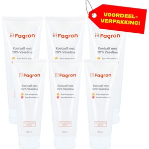 6x Fagron Koelzalf Met 20% Vaseline - Voordeelverpakking!
