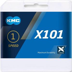 Ketting single speed KMC X101 Silver 112 schakels - zilver