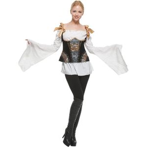 Punk Vest Kostuum Volwassen Dames - Retro Western Vest voor Party Halloween Carnaval - Gothic Thema - Retro Look