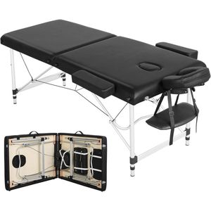 Mobiele Massage-Ligstoel - In Hoogte Verstelbaar, Duurzaam en Draagbaar - Massagetafel met Aluminium Poten 213 x 90 cm