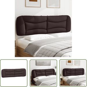 vidaXL Hoofdkussens - Hoofdbordkussen - Hoofdbordkussen Hvar 180 cm stof donkerbruin - Led Verlichting - Beddecoratie - Bedroom Decor